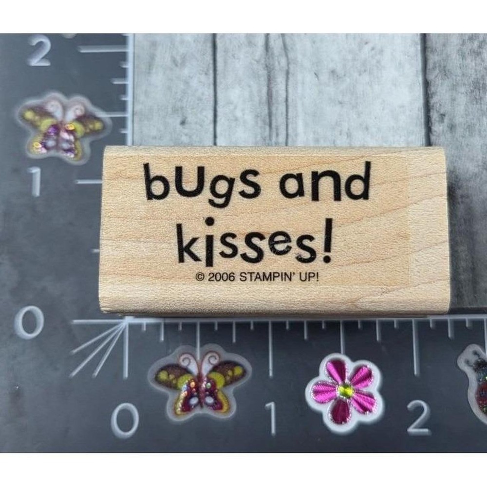 Stampin' Up! Bugs and Kisses! 2006 Rubber Stamp Wood #Q93